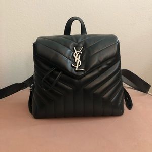 Saint Laurent black small Loulou backpack